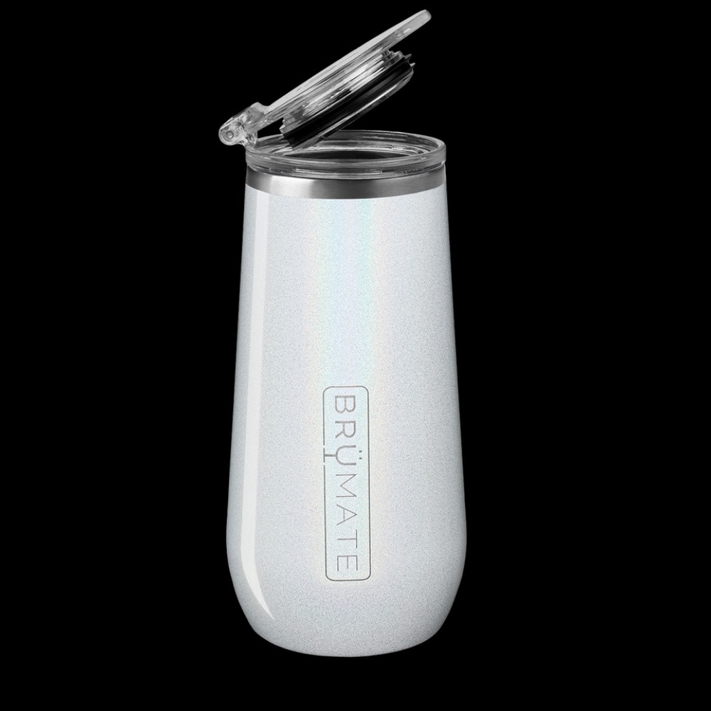 BruMate| Champagne Flute| Glitter White| 12oz